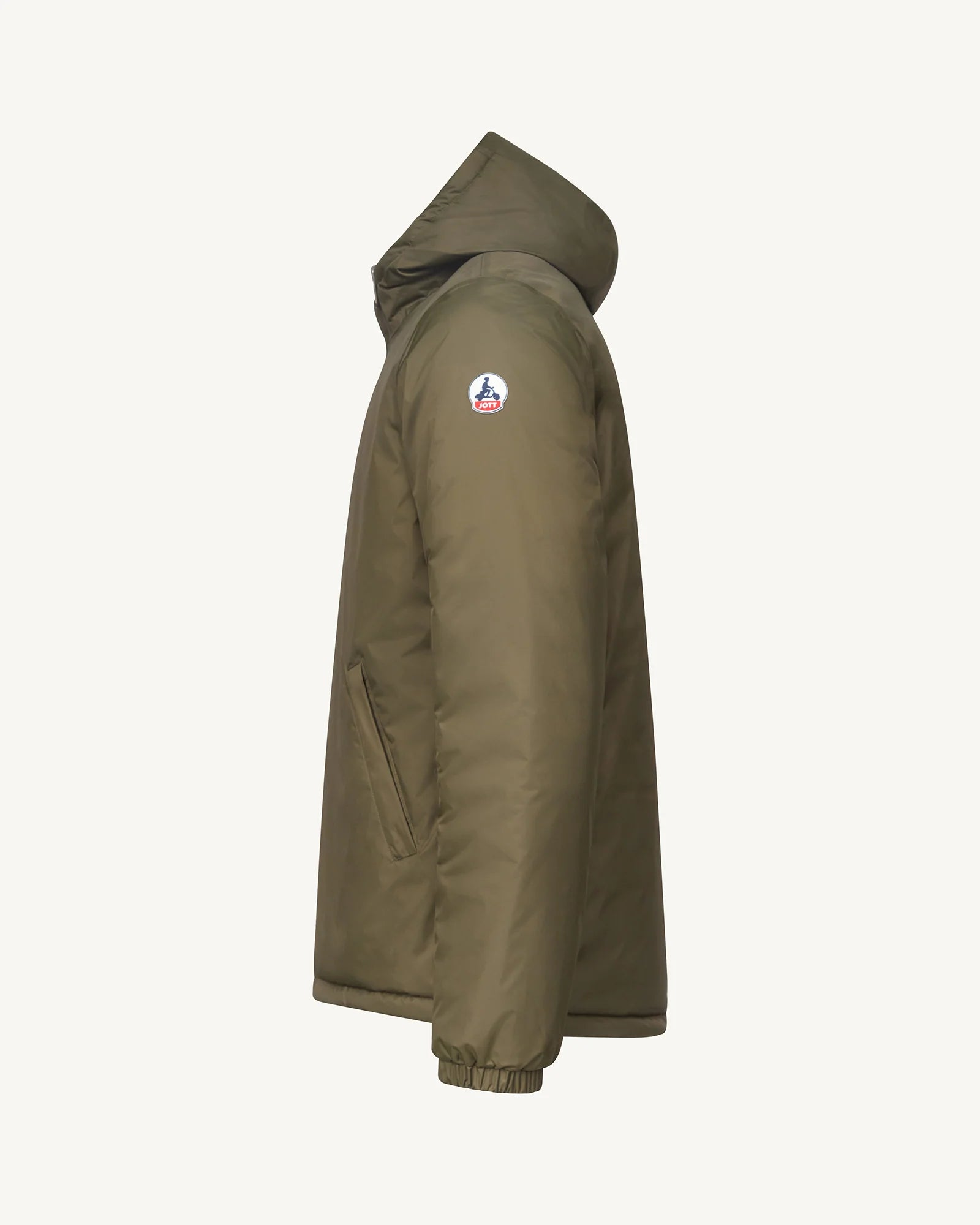 Jott Doudoune Bergen Réversible Homme Vert Army et beige – Manteau Légère, Imperméable & Tendance | Urban Chic Boutiques