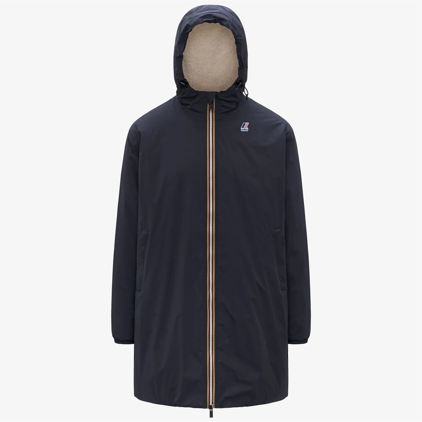 K-Way Le Vrai 4.0 Eiffel Orsetto Mixte – Imperméable Bleu Marine Capuche Confort Hiver