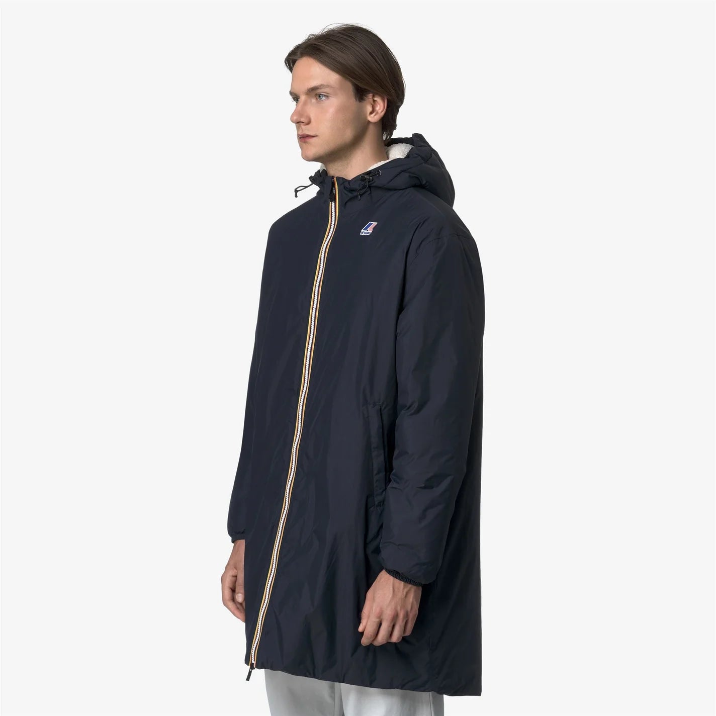 K-Way Le Vrai 4.0 Eiffel Orsetto Mixte – Imperméable Bleu Marine Capuche Confort Hiver