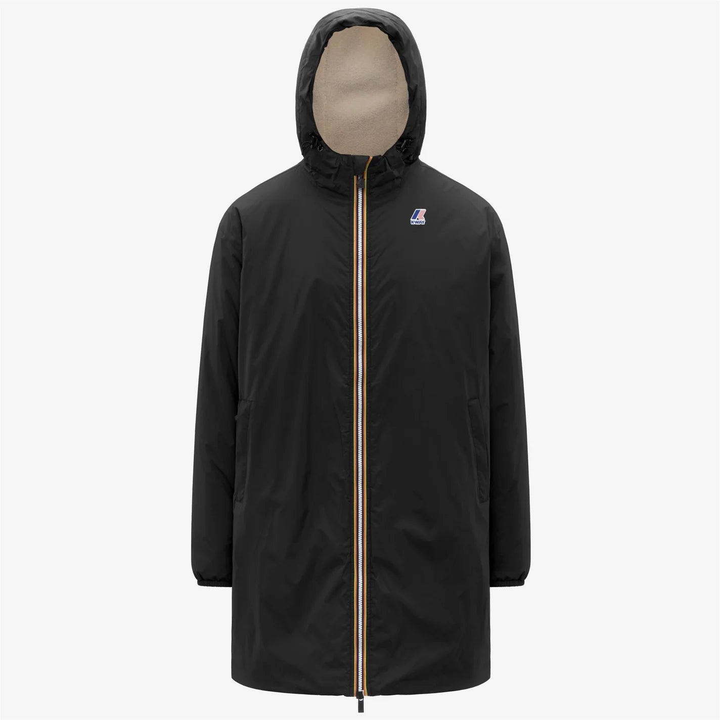K-Way Le Vrai 4.0 Eiffel Orsetto Noir Mixte – Veste Imperméable à Capuche Chaude Unisexe Hiver