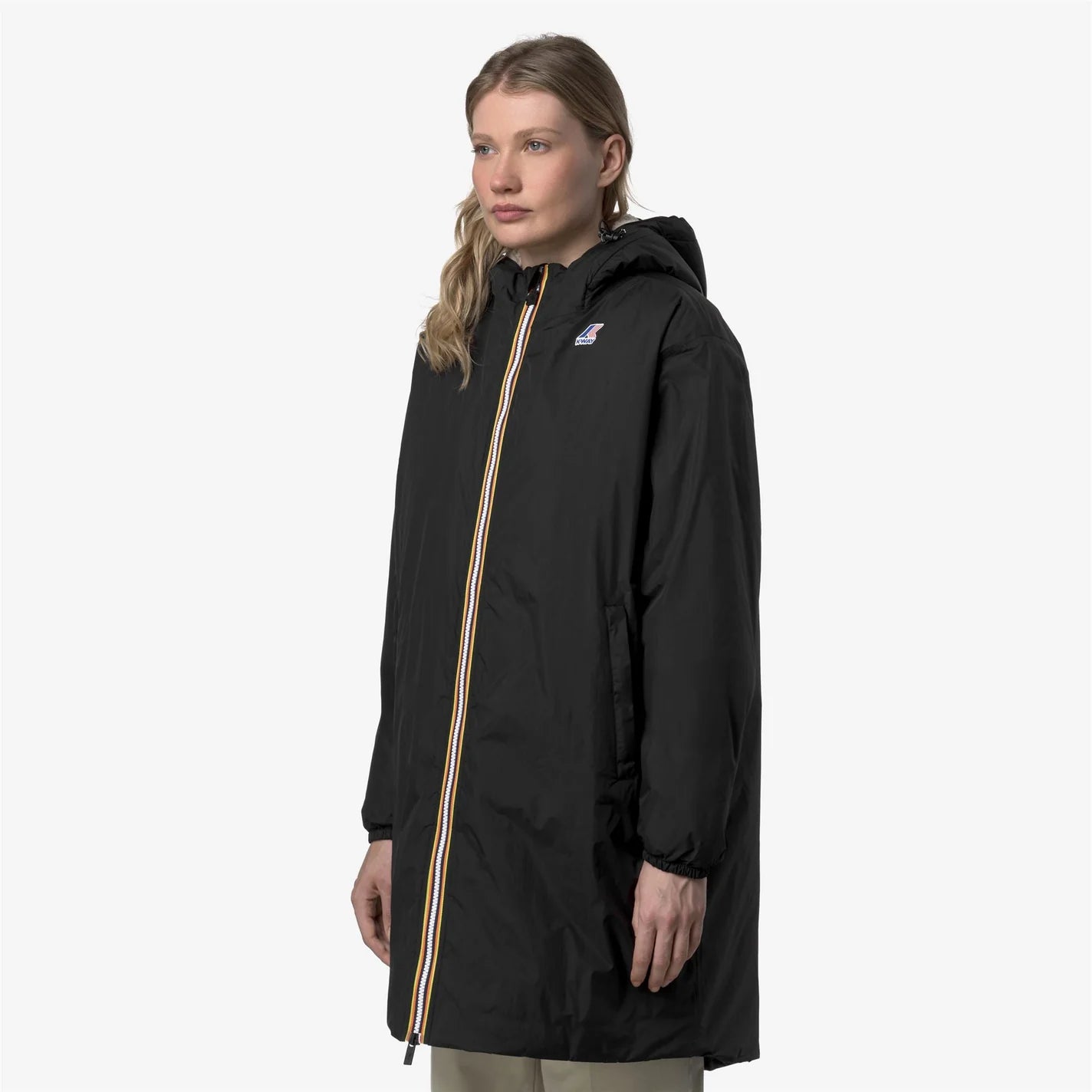 K-Way Le Vrai 4.0 Eiffel Orsetto Noir Mixte – Veste Imperméable à Capuche Chaude Unisexe Hiver