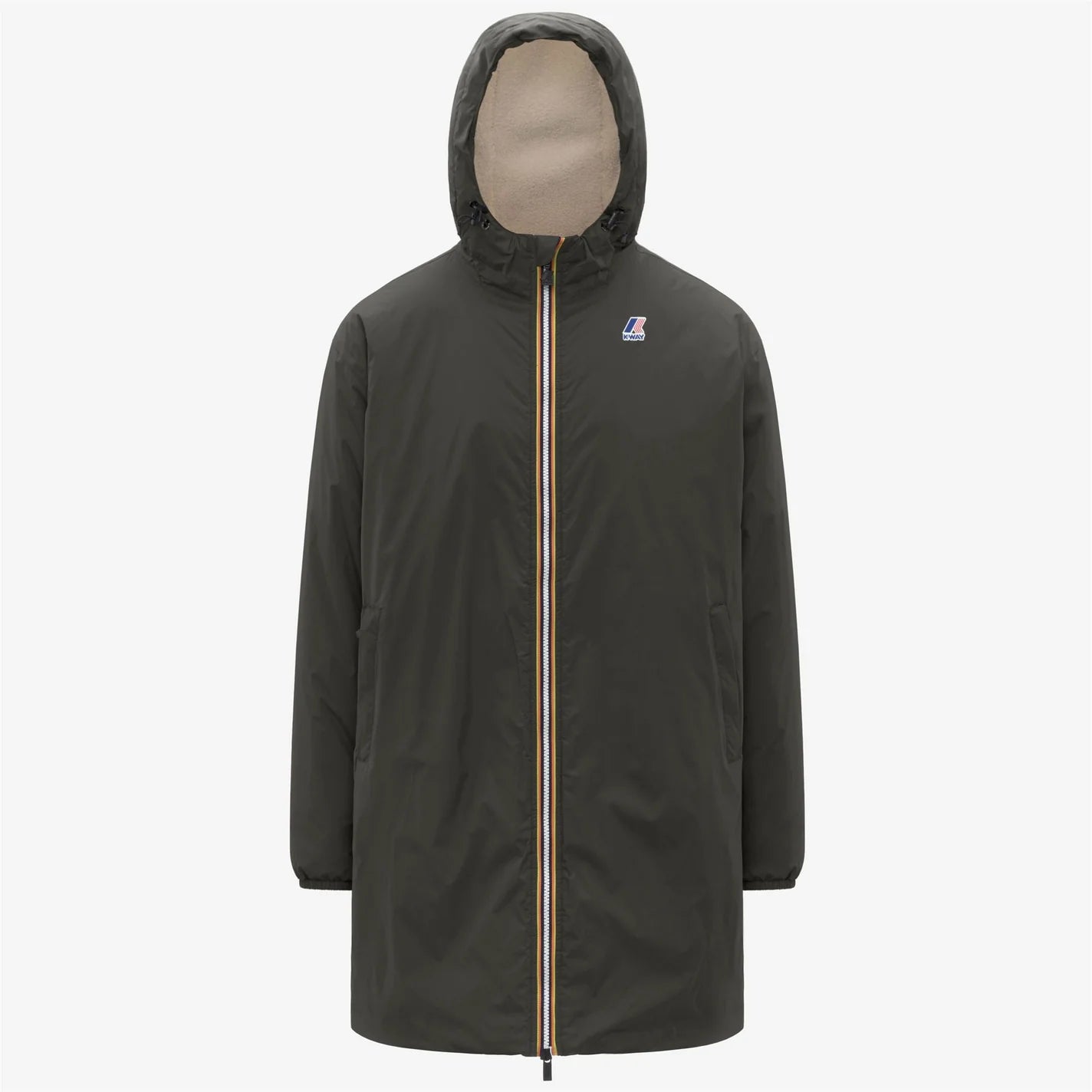 K-Way Le Vrai 4.0 Eiffel Orsetto Mixte Green Blackish – Veste Imperméable Chaude Homme & Femme