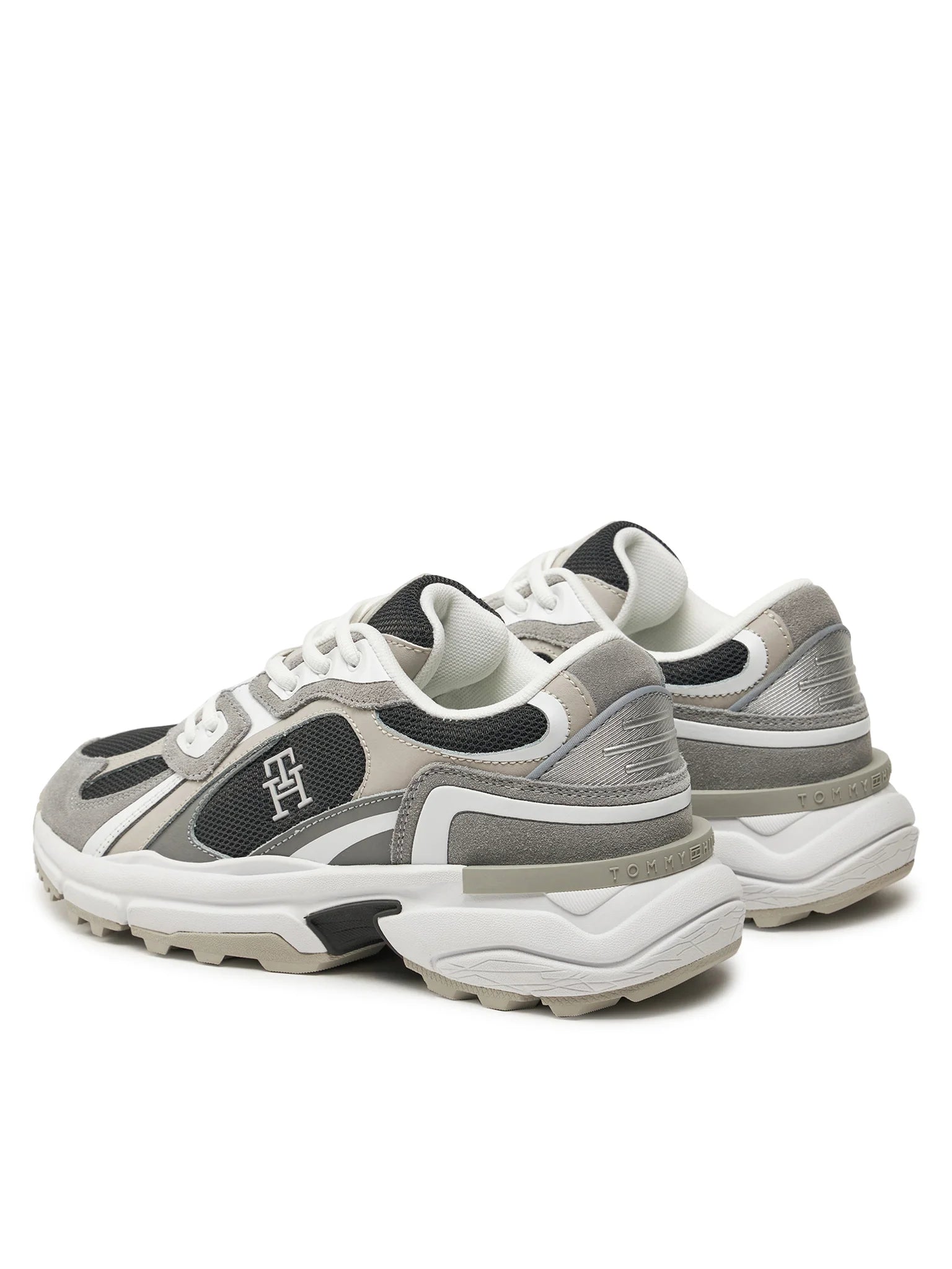 Baskets Femme Tommy Hilfiger Modern Rugged Runner Gris, Noir, Blanc – Chaussures tendance, confort et style