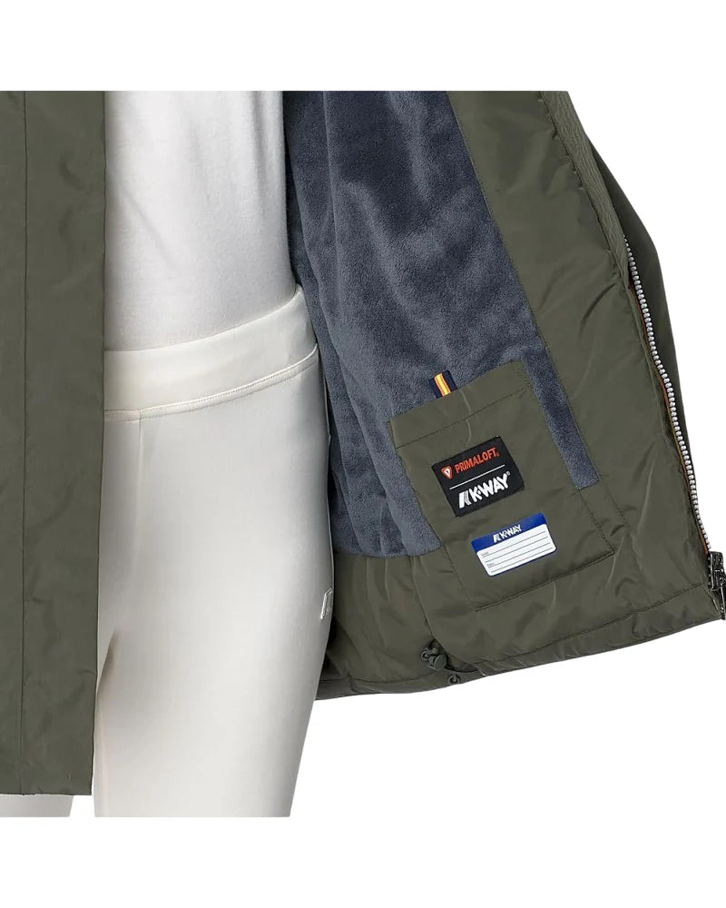 K-Way Sophie Soft Touch Vert Femme – Veste Imperméable Légère et Durable