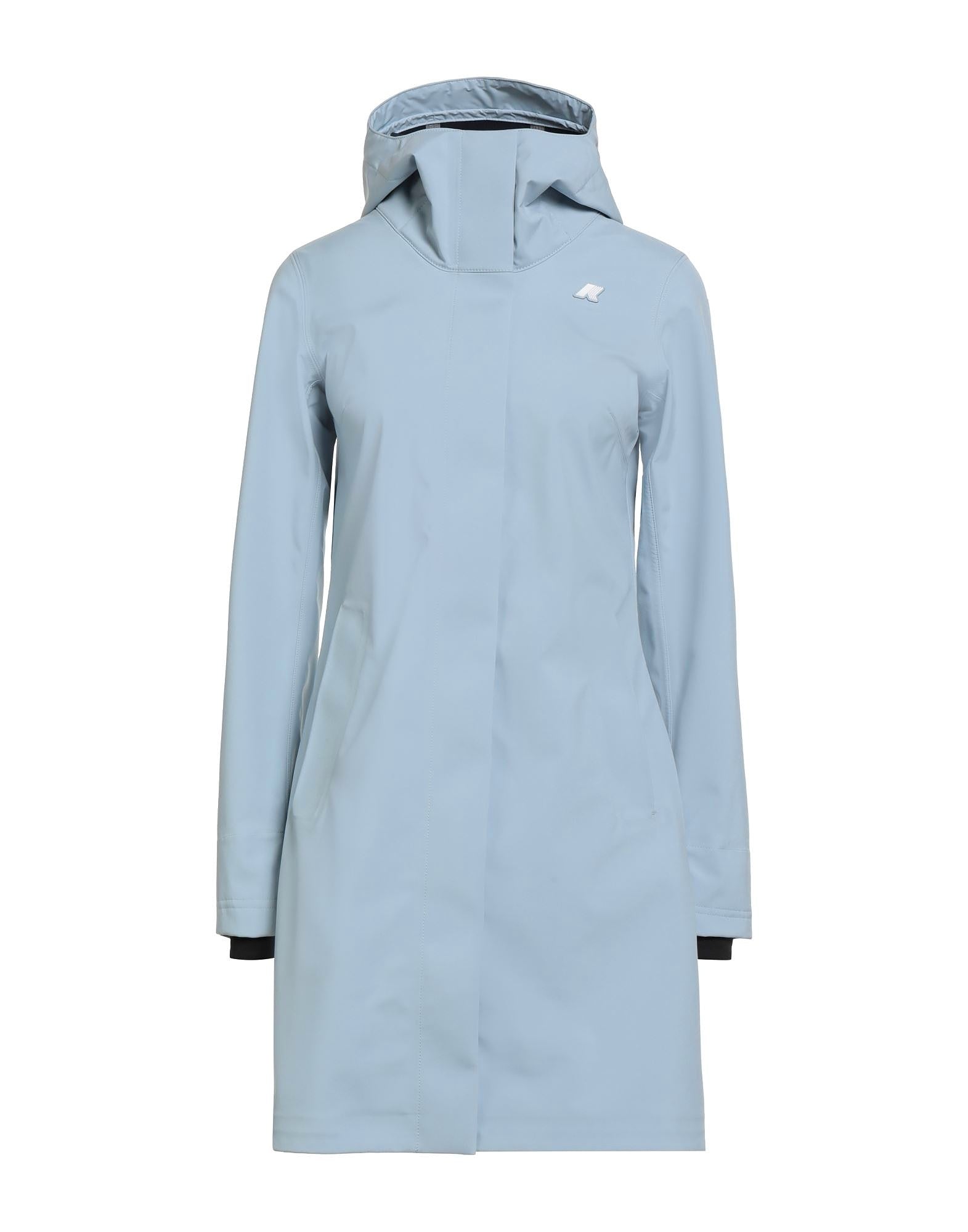 K-Way Femme Stephy Bonded Blue Ciel – Imperméable, Veste Coupe-Vent Respirante, Manteau Mi-Saison avec Capuche