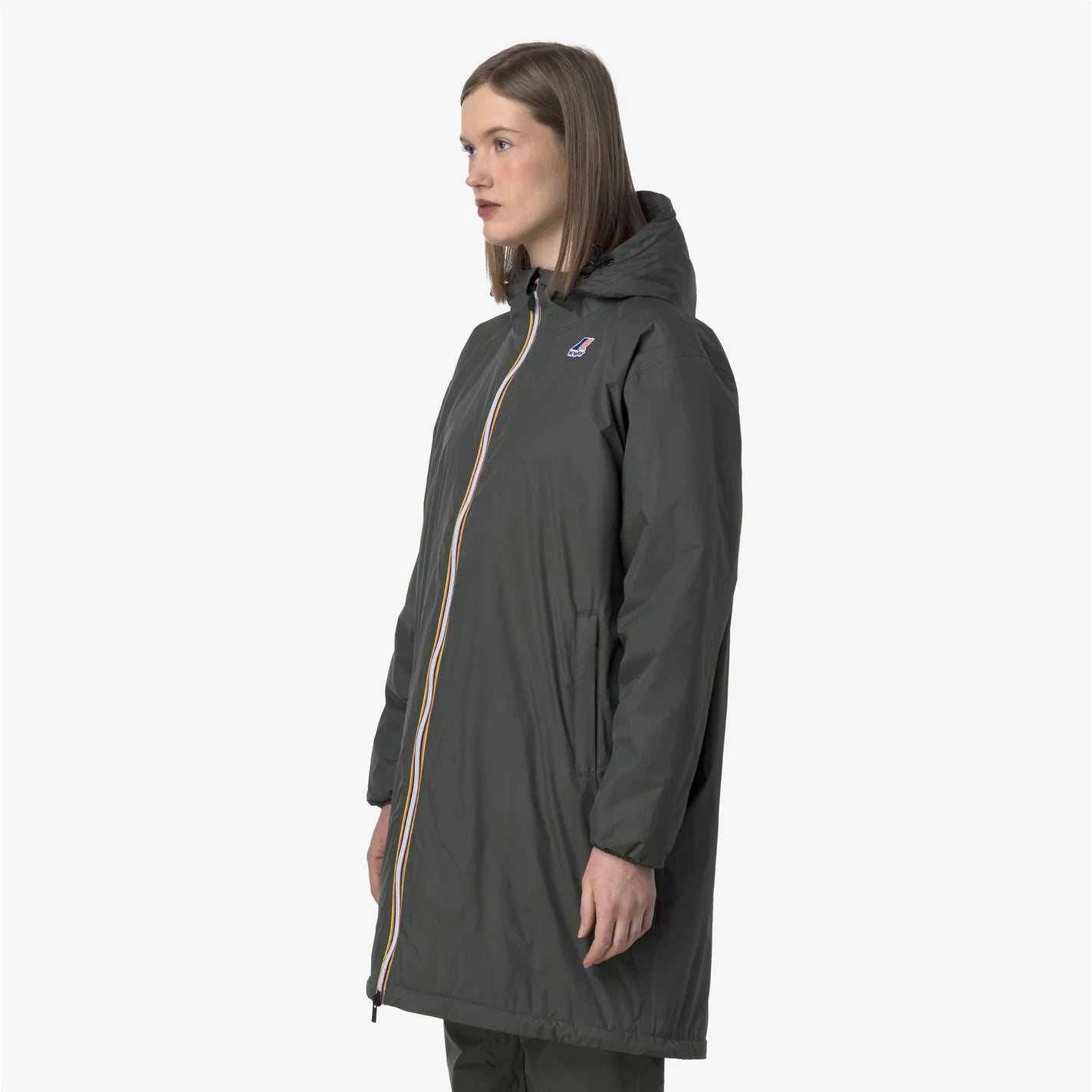 K-Way Le Vrai 4.0 Warm Eiffel Green Blackish Mixte – Veste imperméable coupe-vent unisexe, Automne/Hiver