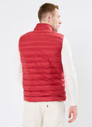 Doudoune sans Manches Rouge Homme Tommy Hilfiger – Veste Mi-saison Duvet Légère et Déperlante