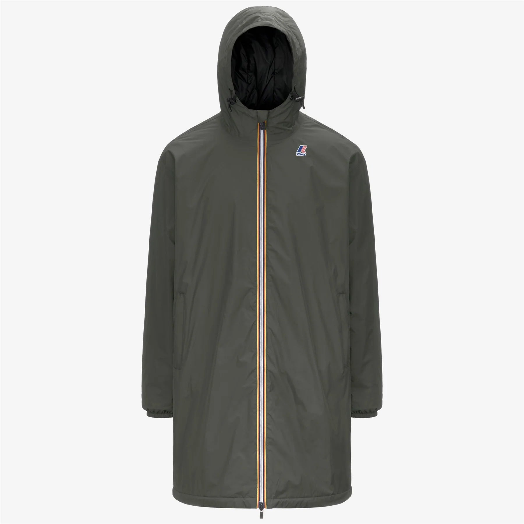 K-Way Le Vrai 3.0 Eiffel Warm Green Blackish - Parka longue unisexe isolée