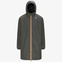 K-Way Le Vrai 3.0 Eiffel Warm Green Blackish - Parka longue unisexe isolée