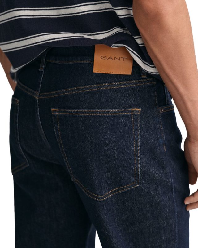 Jean slim homme bleu foncé Gant coupe ajustée stretch - Gant