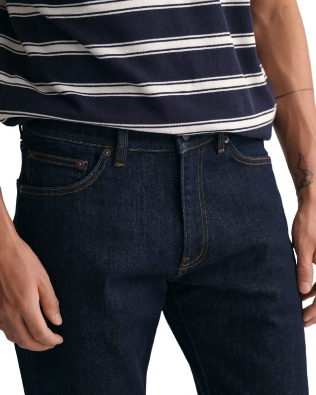Jean slim homme bleu foncé Gant coupe ajustée stretch - Gant