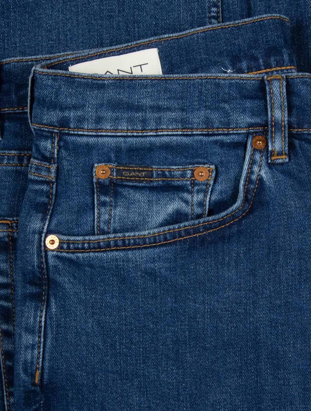 Jean slim clean wash bleu vintage homme coupe regular stretch – GANT