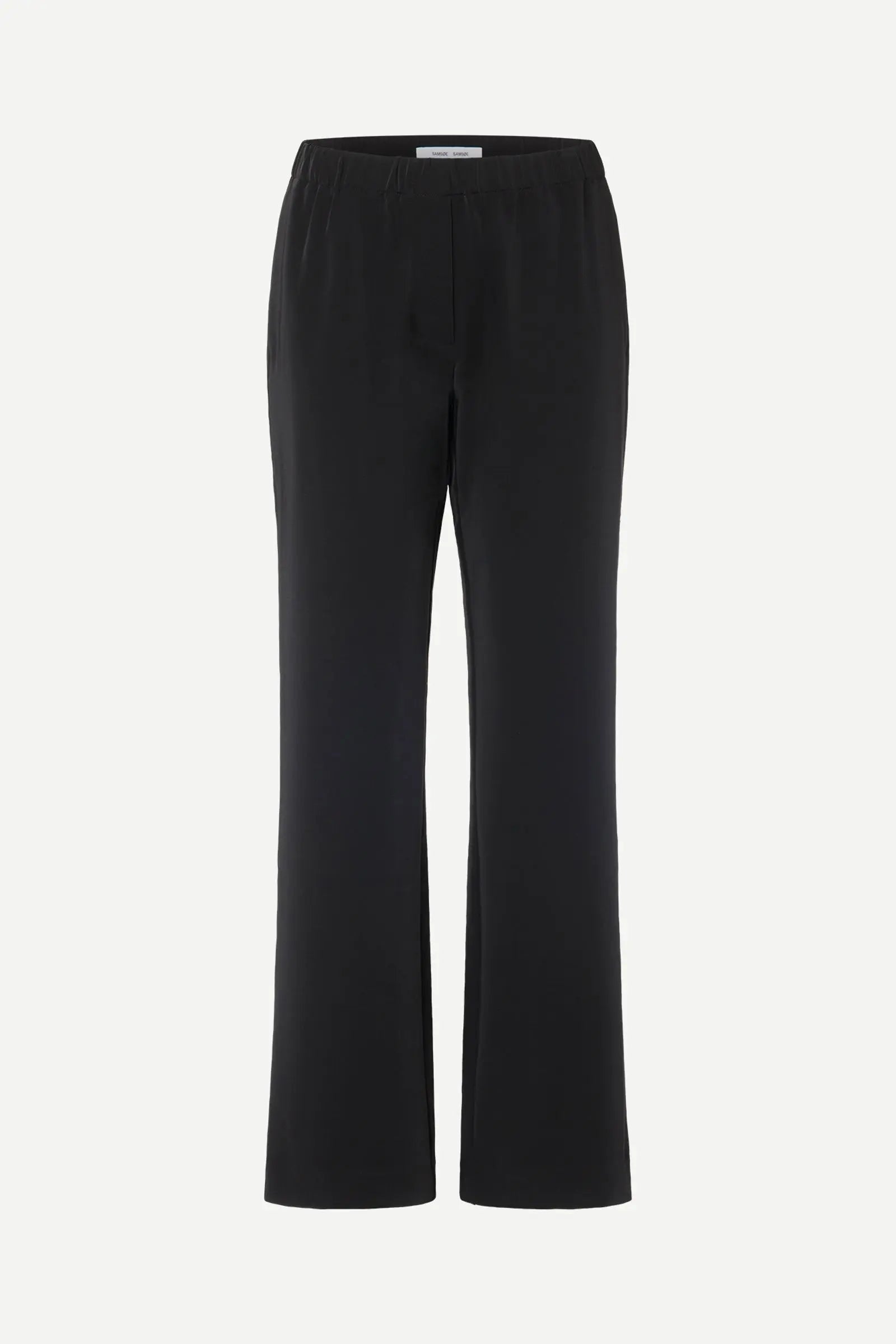 Pantalon Noir Samsoe Samsoe Hoys Straight Femme 