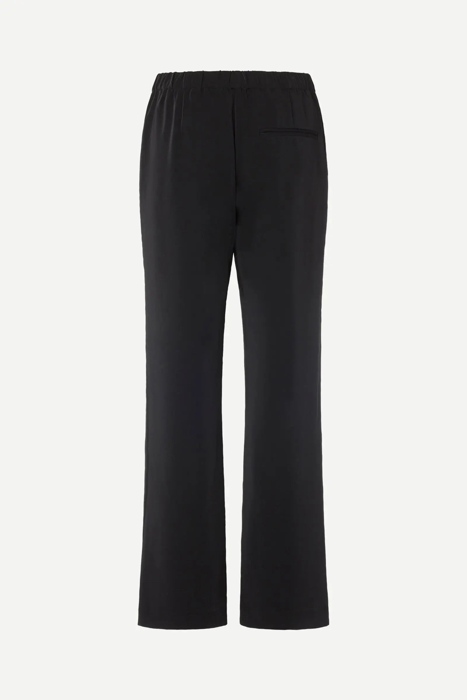 Pantalon Noir Samsoe Samsoe Hoys Straight Femme 