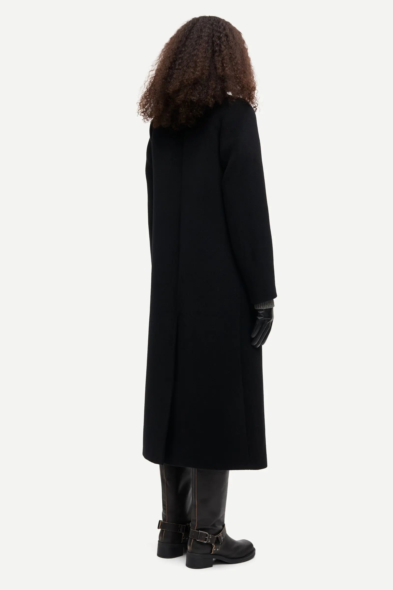 Manteau Falcon Noir Samsoe Samsoe Femme 