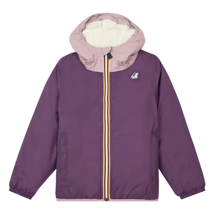 Kway enfant Orsetto bicolore violet – Veste imperméable chaude
