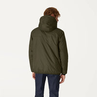 Le Vrai 3.0 Claude Orsetto Green Blackish - Veste courte unisexe doublée en Sherpa K-Way