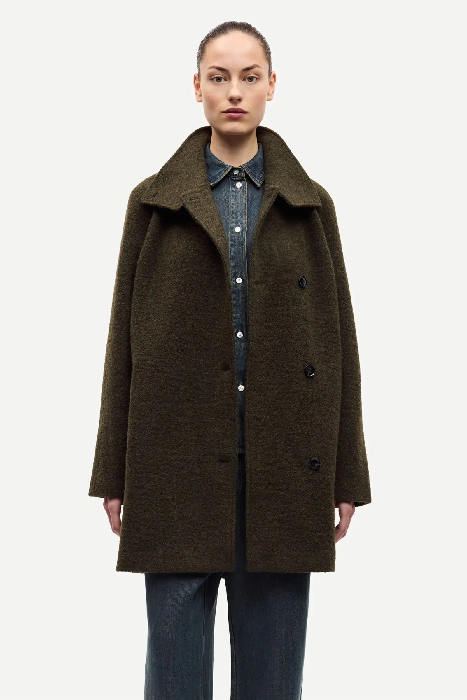 Manteau SAHANNE Vert fôret Samsoe Samsoe Femme 
