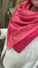 Écharpe Carré Pivoine en Coton Bio - Adoré Paris | Foulard Femme Élégant 100x100cm