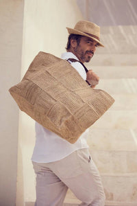 Cabas Miray oversize raphia naturel - Grand cabas artisanal femme fait main Madagascar
