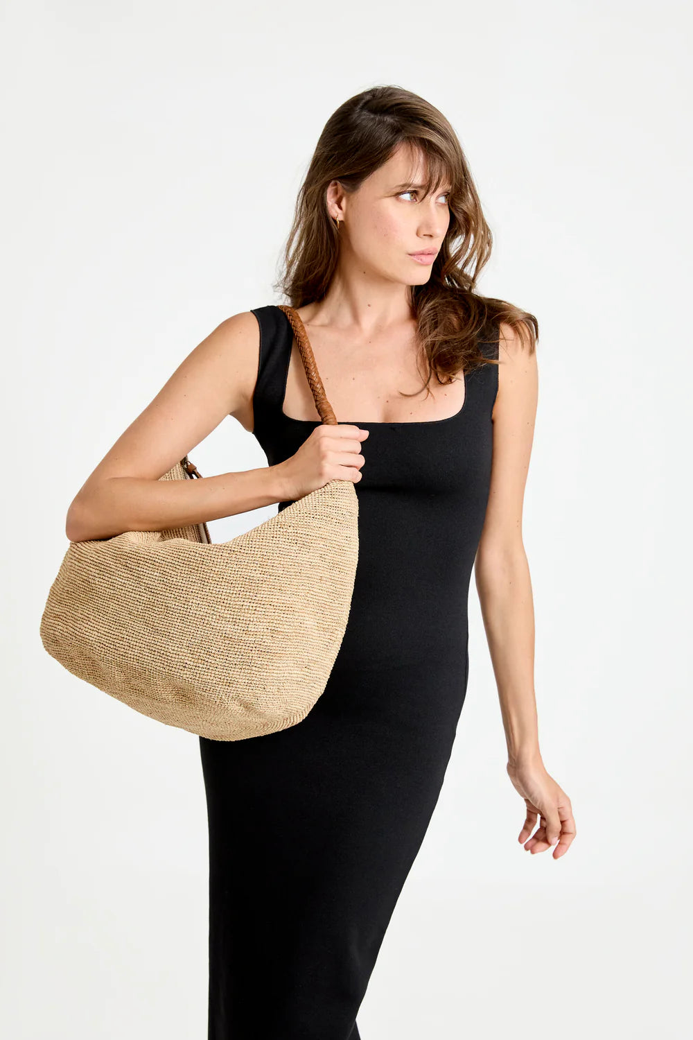Sac épaules Utopia en raphia fais à la main - Ibeliv