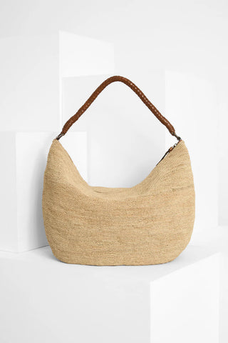 Sac épaules Utopia en raphia fais à la main - Ibeliv
