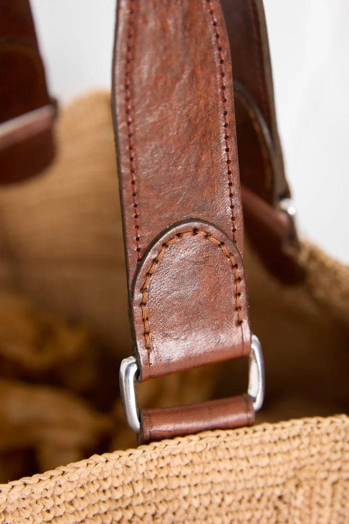 Cabas Miray oversize raphia naturel - Grand cabas artisanal femme fait main Madagascar