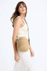 Sac Maika seau raphia naturel - Sac seau artisanal femme fait main Madagascar