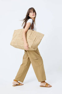 Cabas Miray oversize raphia naturel - Grand cabas artisanal femme fait main Madagascar