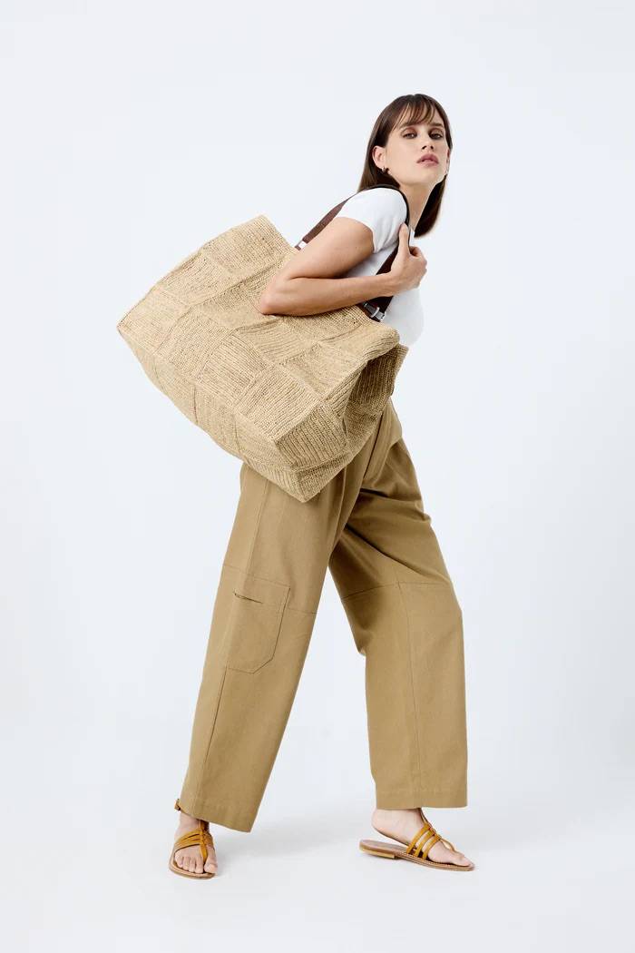 Cabas Miray oversize raphia naturel - Grand cabas artisanal femme fait main Madagascar
