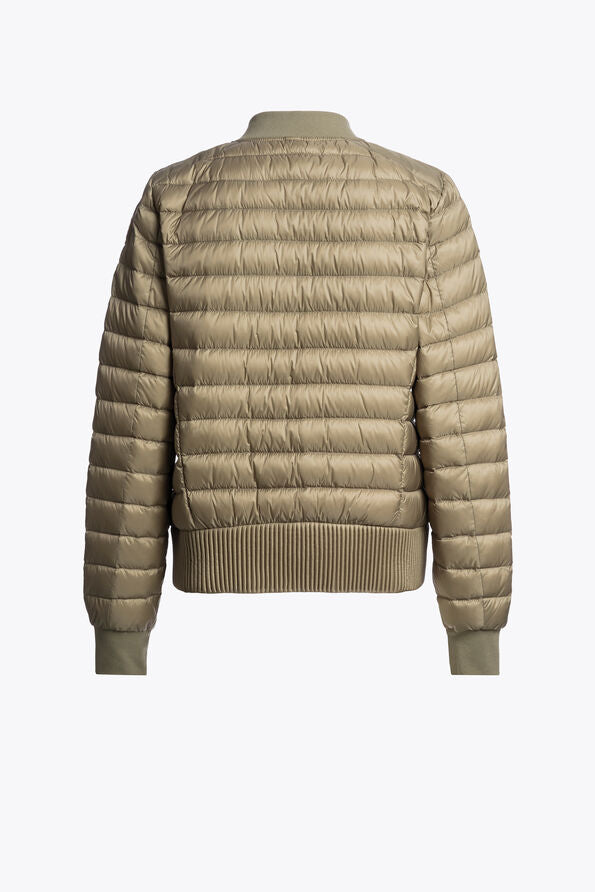 Blouson bomber matelassé Leila beige en duvet recyclé – Parajumpers