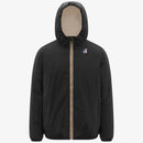 Le Vrai 3.0 Claude Orsetto Black Pure - Veste Courte Unisexe Doublée en Sherpa K-Way
