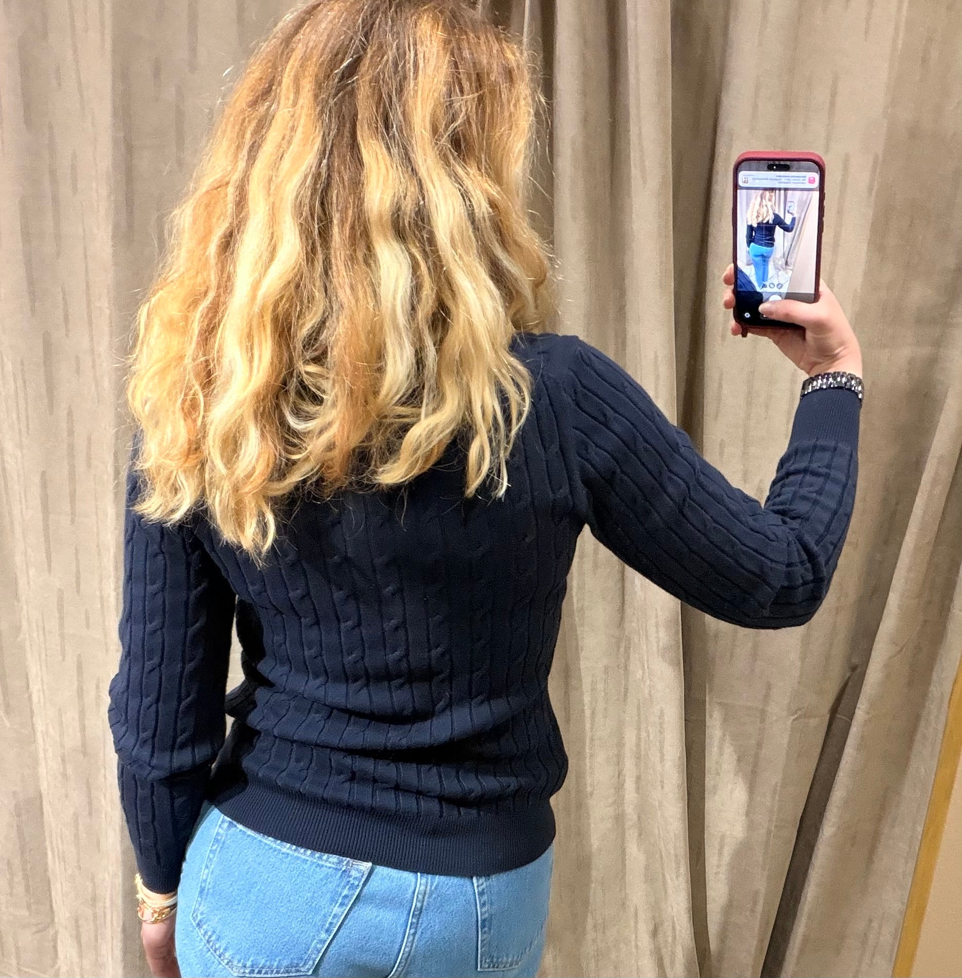 Pull col V torsadé en coton femme élégant et intemporel – Gant