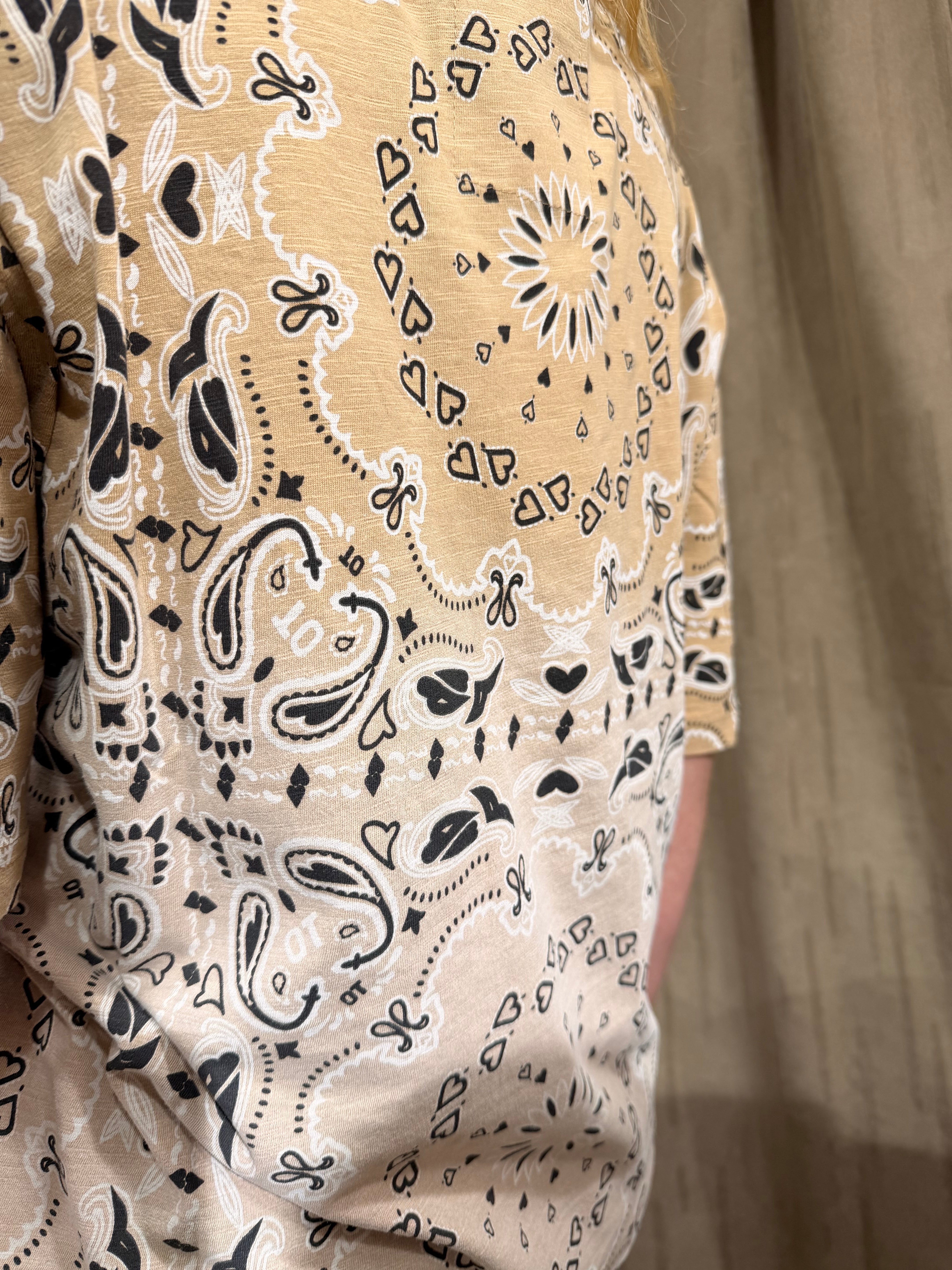 T-shirt bandana oversize Henry en coton - ONE TEE