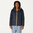 K-Way Le Vrai 3.0 Claude Orsetto Blue Depth - Veste courte unisexe doublée en Sherpa