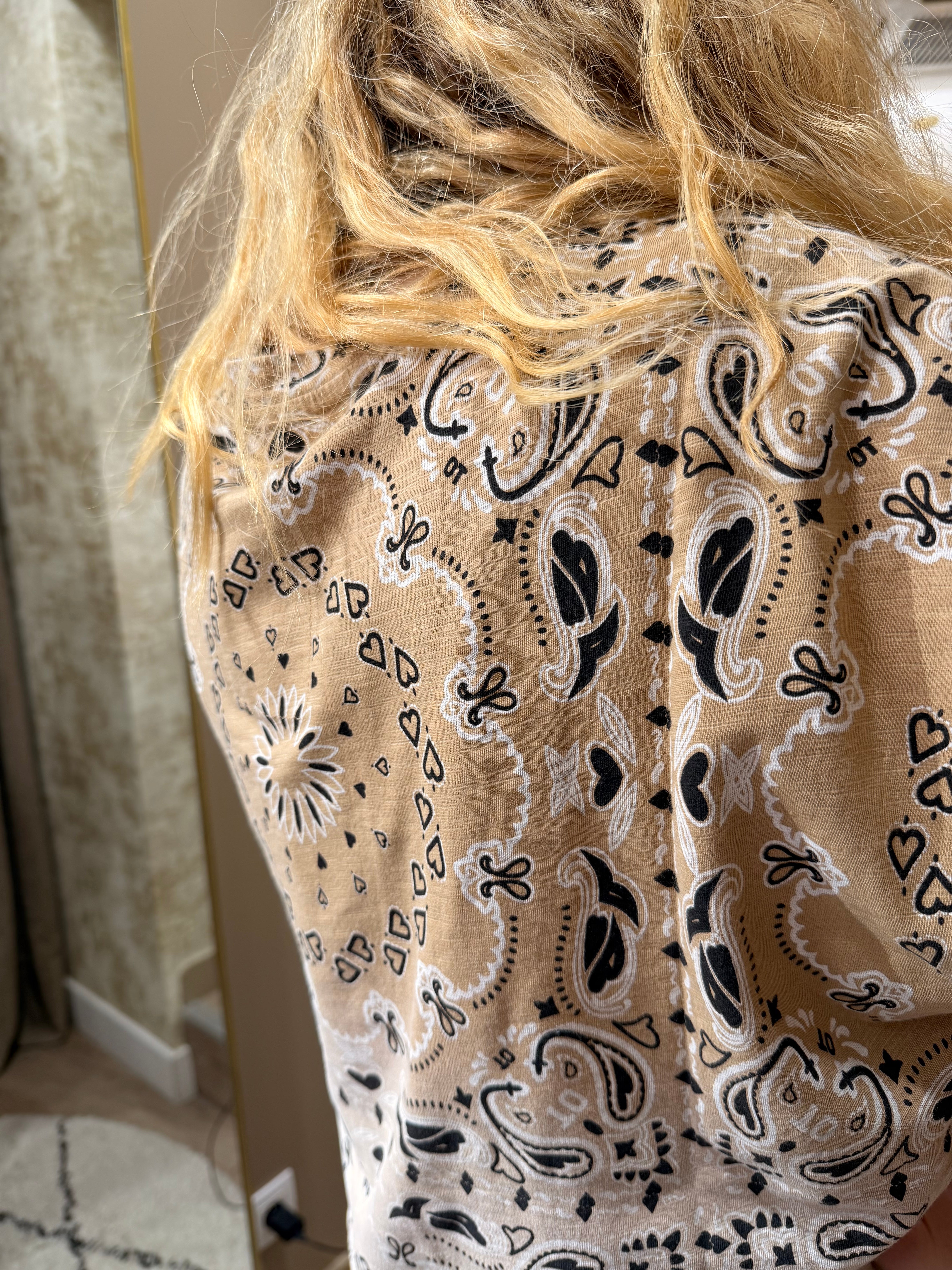 T-shirt bandana oversize Henry en coton - ONE TEE