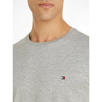Tee-Shirt Homme Tommy Hilfiger Gris Col Rond – Coton Confort Logo Discret
