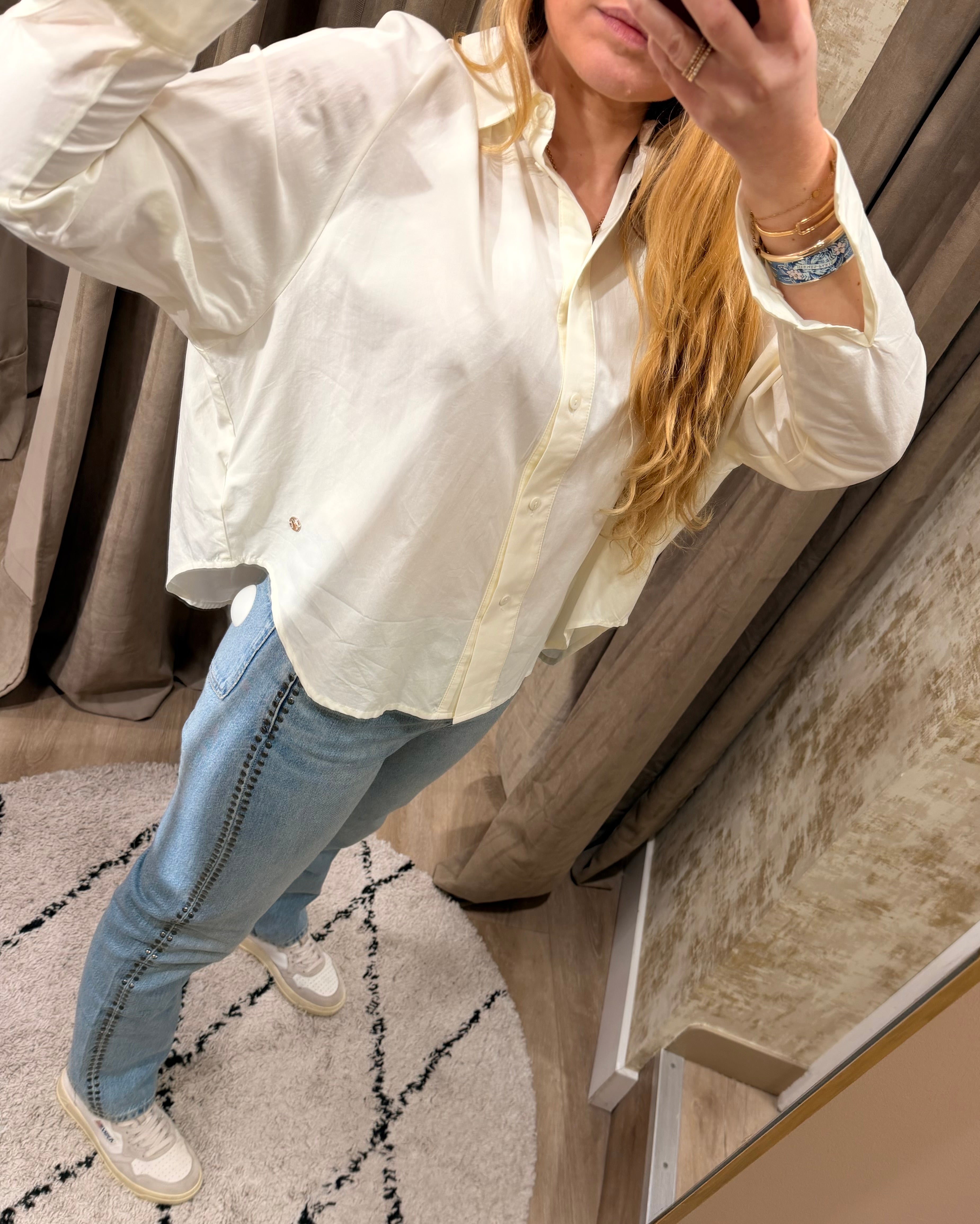 Chemise femme chic et intemporelle Bora Bora bleu ciel ou ivoire – Adoré Paris