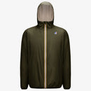Le Vrai 3.0 Claude Orsetto Green Blackish - Veste courte unisexe doublée en Sherpa K-Way