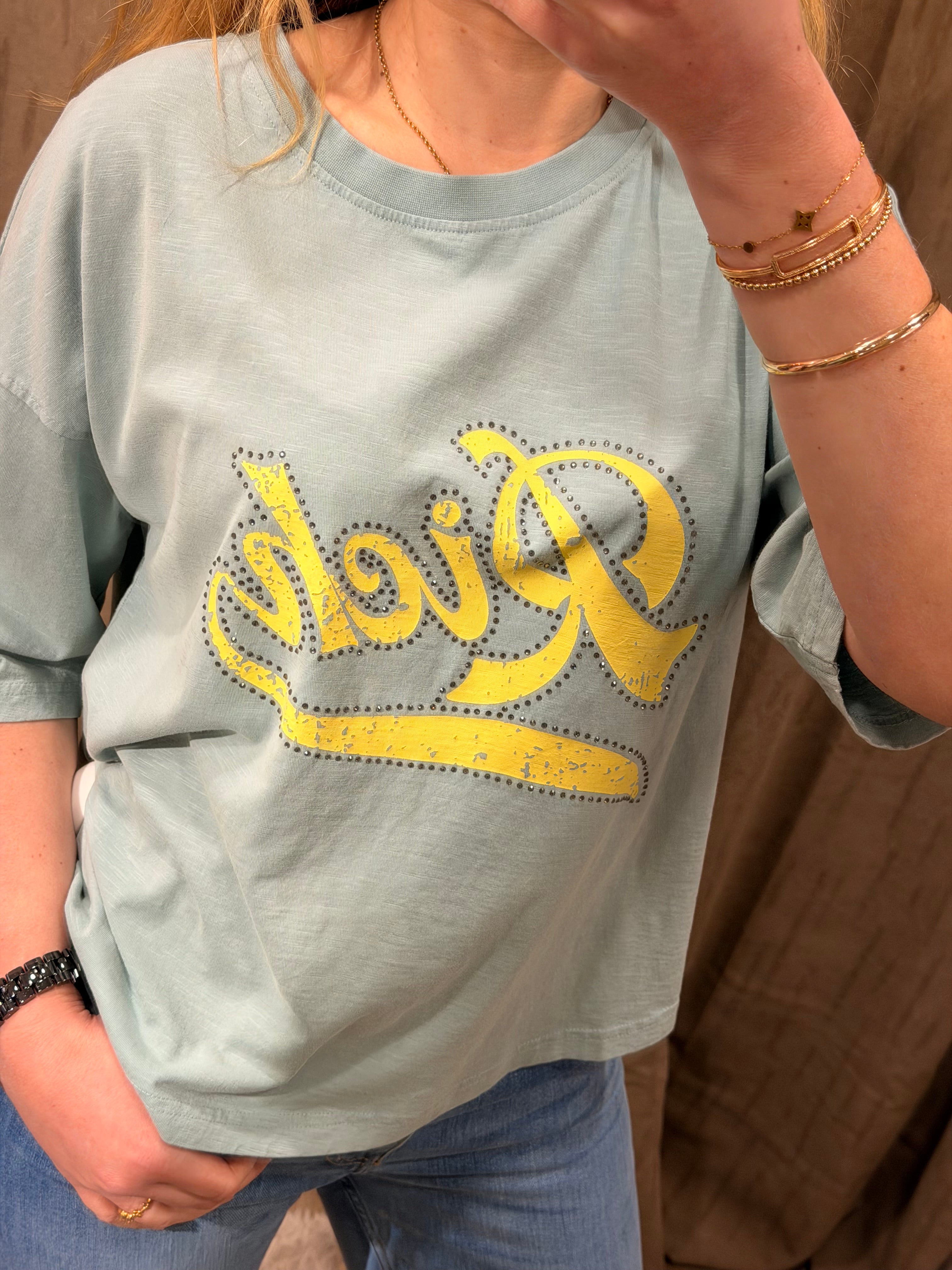 T-shirt oversize TAMARA "Rich3 en coton - Coupe boyfriend tendance - ONE TEE