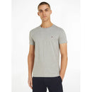 Tee-Shirt Homme Tommy Hilfiger Gris Col Rond – Coton Confort Logo Discret
