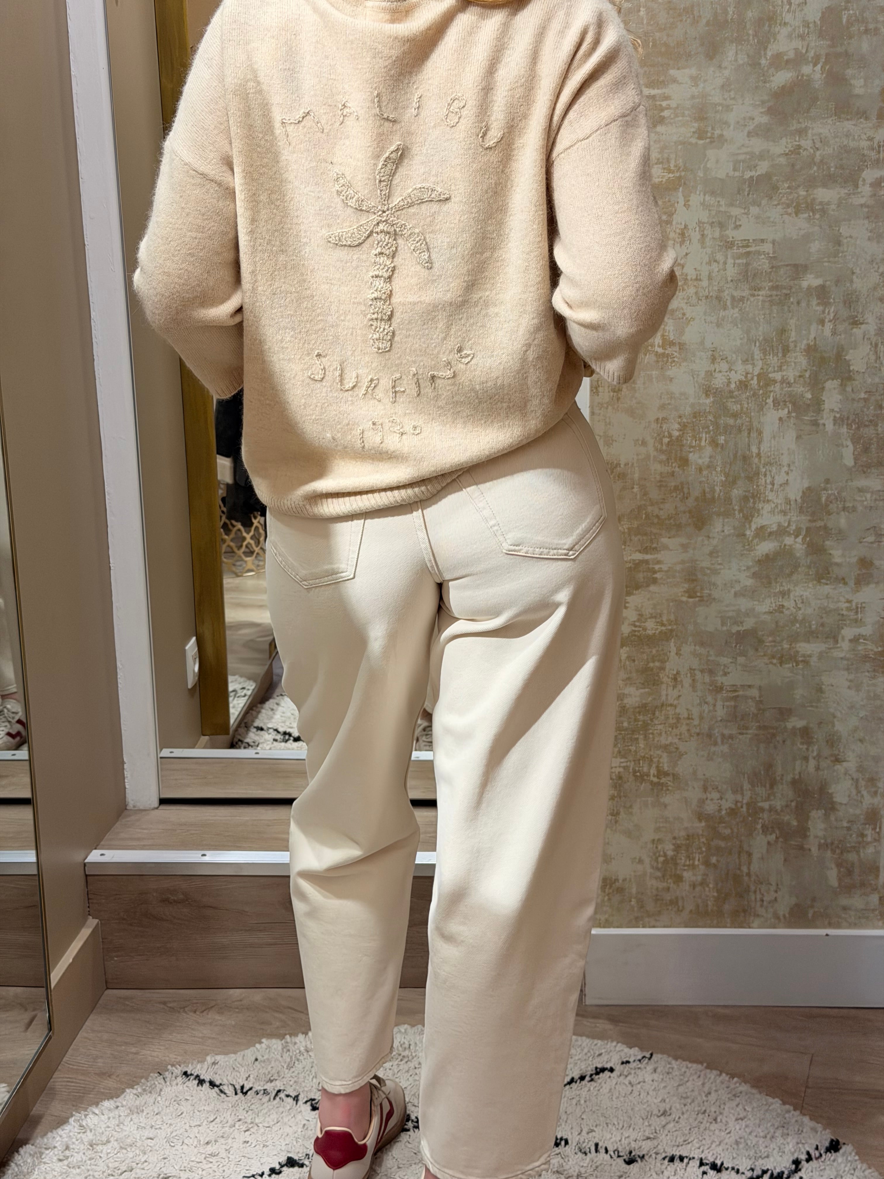 Pull écru Miami B maille douce esprit solaire - Plusieurs coloris  – Ma Petite Capsule