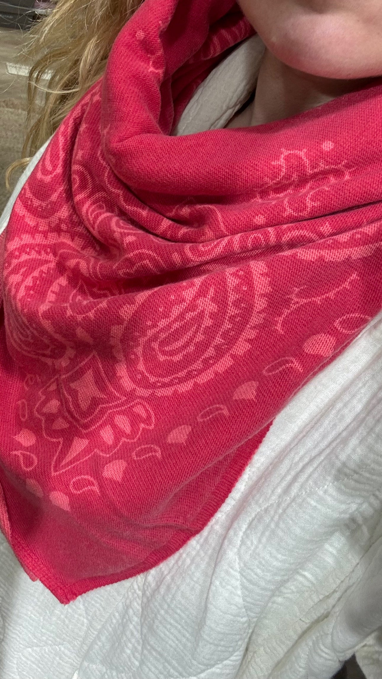 Écharpe Carré Pivoine en Coton Bio - Adoré Paris | Foulard Femme Élégant 100x100cm