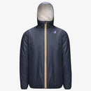 K-Way Le Vrai 3.0 Claude Orsetto Blue Depth - Veste courte unisexe doublée en Sherpa