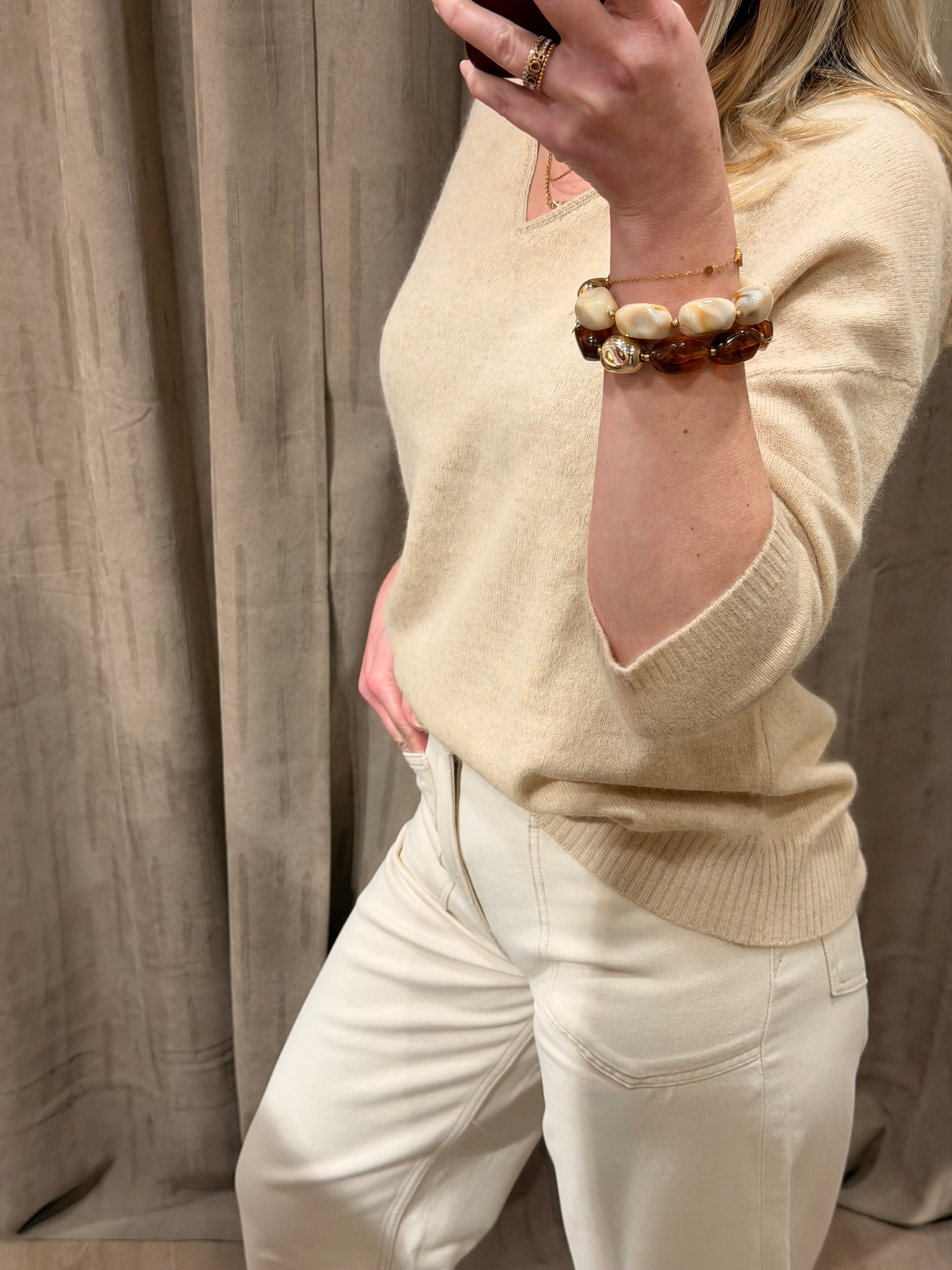 Pull écru Miami B maille douce esprit solaire - Plusieurs coloris  – Ma Petite Capsule
