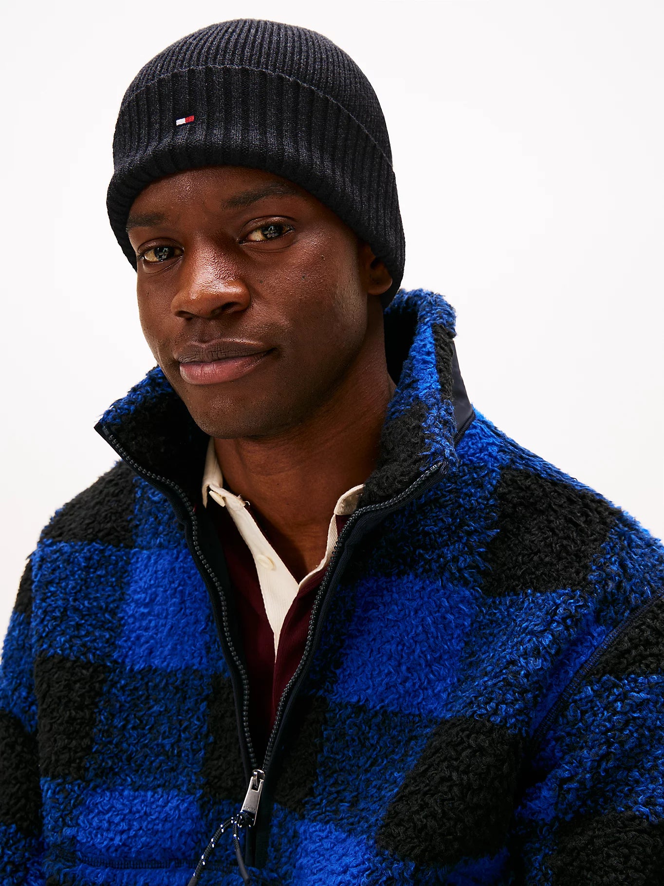 Bonnet Flag Tommy Hilfiger Gris Chinée Homme 