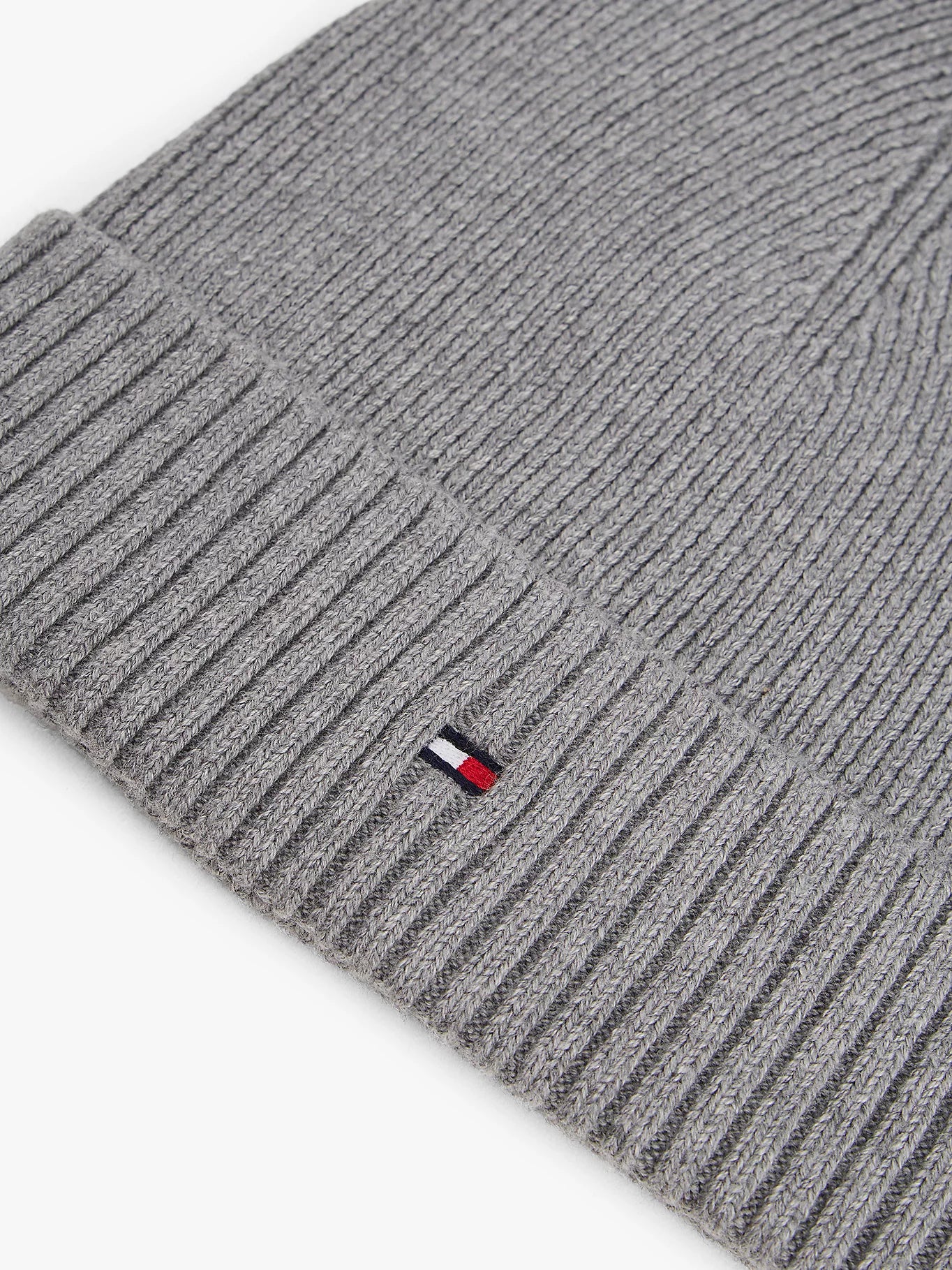 Bonnet Tommy Hilfiger Homme gris drapeau en cachemire – Accessoire hiver haut de gamme