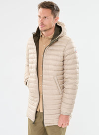 Doudoune Homme Longue Réversible Jott Amsterdam Army et beige – Parka, Déperlante, Capuche, Hiver