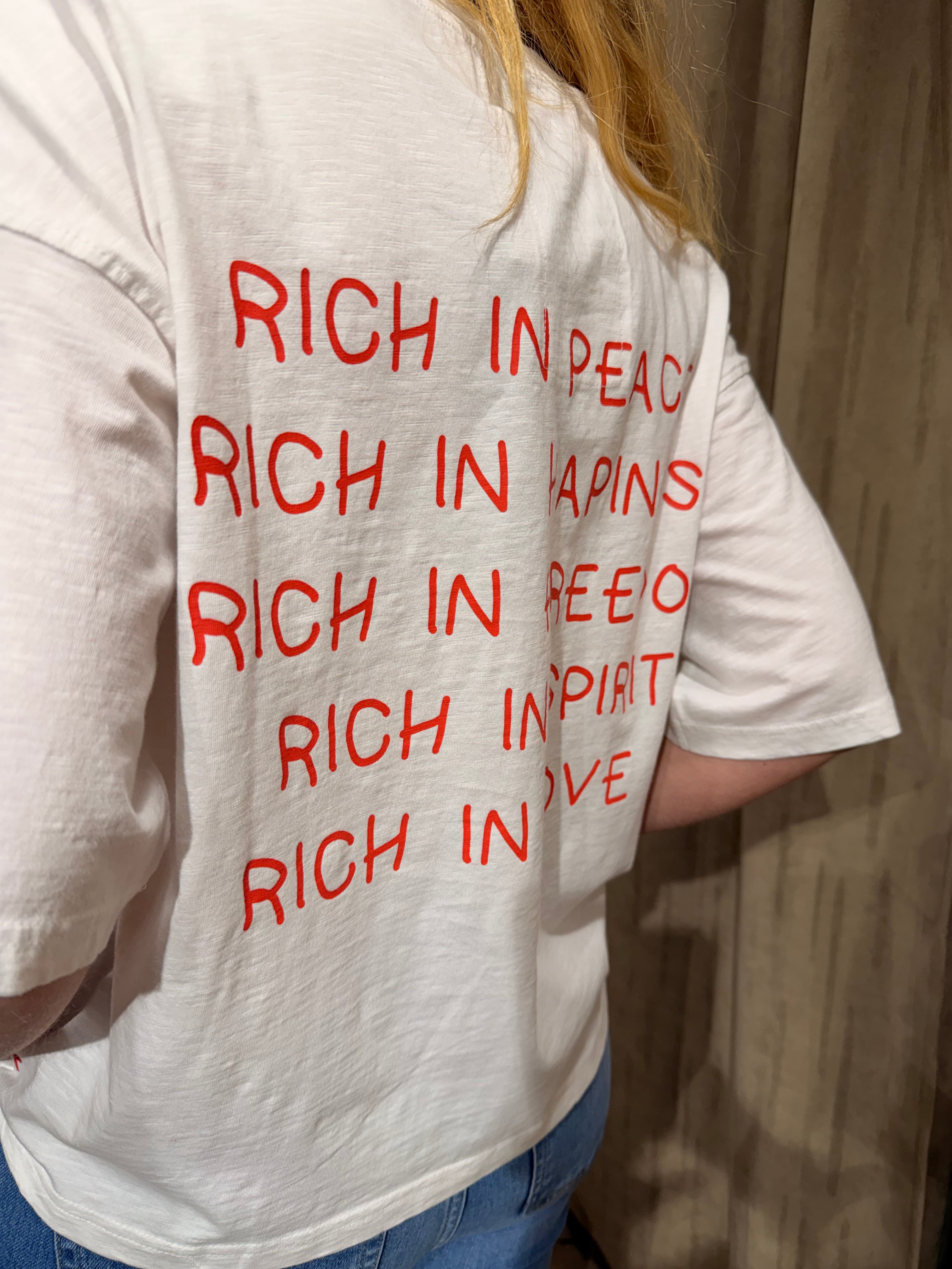 T-shirt oversize TAMARA "Rich3 en coton - Coupe boyfriend tendance - ONE TEE