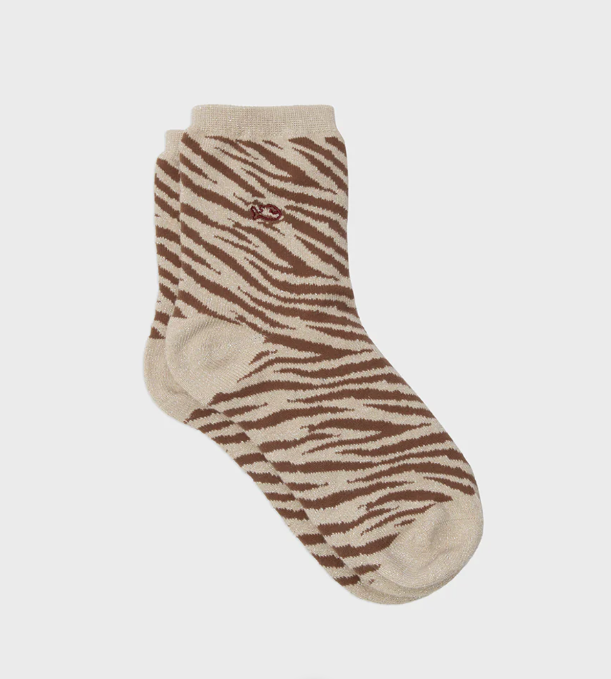 Chaussettes à paillettes en coton BIO  motif zèbre femme – plusieurs coloris – BILLYBELT